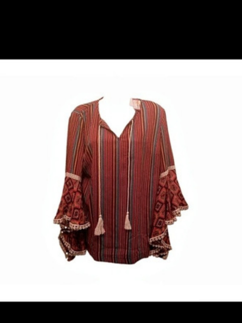 Panhandle JR Geometric Printed Tunic in Multi Color Size Large NWT